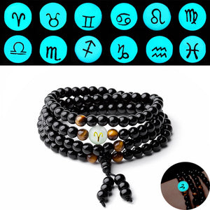 Unisex Glow in the Dark Zodiac Bracelet