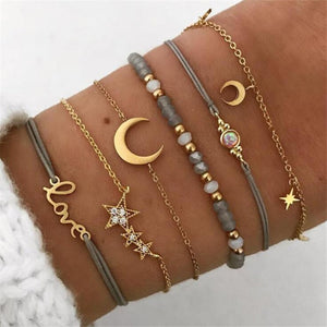 Moon-Star-Love Set Bracelets