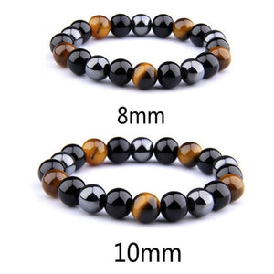 Black Obsidian and Tiger Eye Stone Bracelet